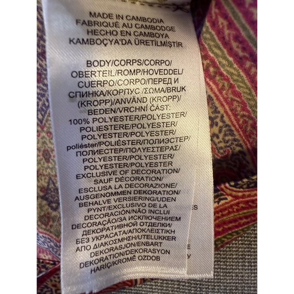 Lauren Ralph Lauren women's paisley sateen pajama top Size XS - Picture 7 of 8